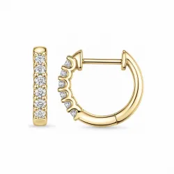 13 mm creoler i 14 karat guld med lab grown diamant 