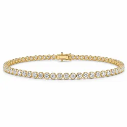 17 cm tennisarmbånd 2,28 ct  i 14 karat guld