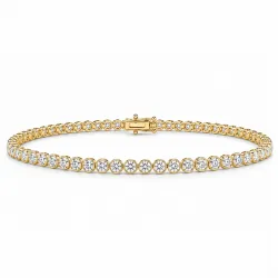19 cm tennisarmbånd 2,52 ct i 14 karat guld