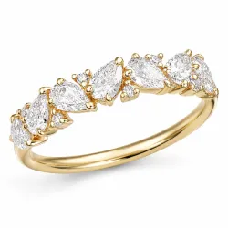 lab grown diamant ring i 14 karat guld 0,94 ct 0,05 ct