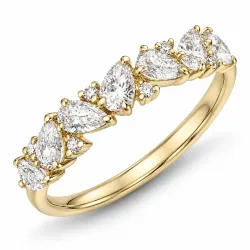 lab grown diamant ring i 14 karat guld 0,94 ct 0,05 ct