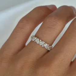 lab grown diamant ring i 14 karat guld 0,94 ct 0,05 ct