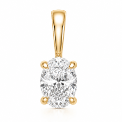 0,50 ct lab grown diamant solitairevedhæng i 14 karat guld 0,50 ct