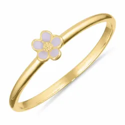 5 mm marguerit lilla ring i forgyldt sølv - Majse