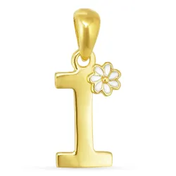 bogstav I vedhæng i forgyldt sølv