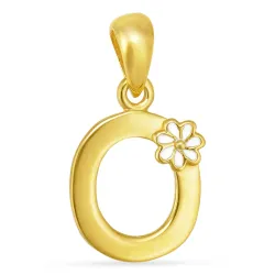 bogstav O vedhæng i forgyldt sølv