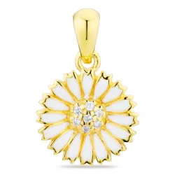 marguerit zirkon vedhæng i forgyldt sølv - Marie