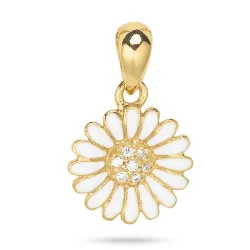 11 mm marguerit vedhæng i forgyldt sølv - Matilda