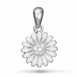 12 mm marguerit vedhæng i rhodineret sølv - Matilda