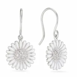 15 mm marguerit øreringe i sølv - Matilda