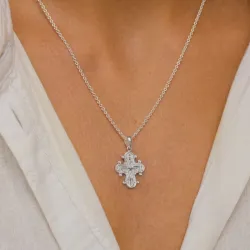 15 x 25 mm dagmarkors vedhæng i sølv - Amoré