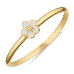 4,5 mm marguerit blå ring i forgyldt sølv - Majse