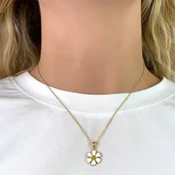 marguerit vedhæng i forgyldt sølv - Magda