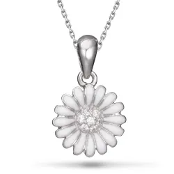 12 mm marguerit halskæde i sølv - Matilda