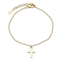 kors armbånd i forgyldt sølv - Amoré