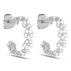 17,5 mm marguerit creoler i sølv - Majse