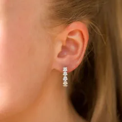 17,5 mm marguerit creoler i sølv - Majse