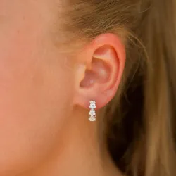 12 mm marguerit creoler i sølv - Majse