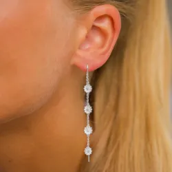 marguerit kæde øreringe i sølv - Maggie