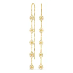 marguerit kæde øreringe i forgyldt sølv - Maggie