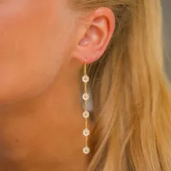 marguerit kæde øreringe i forgyldt sølv - Maggie