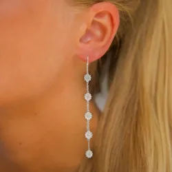 marguerit kæde øreringe i sølv - Maggie