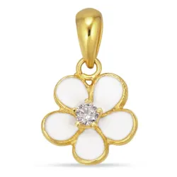 blomster vedhæng i forgyldt sølv - Majse