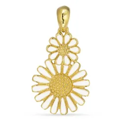 marguerit vedhæng i forgyldt sølv - Maggie