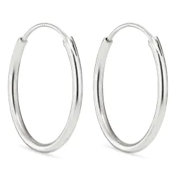 18 mm creoler i sølv