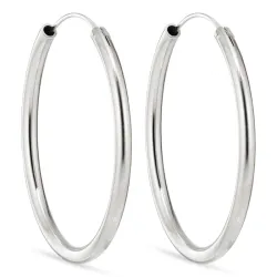 30 mm creoler i sølv