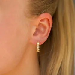 14,5 mm marguerit halvcreoler i forgyldt sølv - Majse