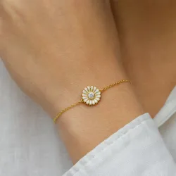 marguerit armbånd i forgyldt sølv - Marie