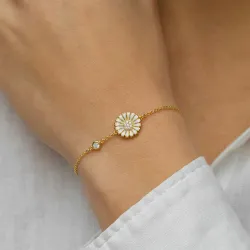 marguerit zirkon armbånd i forgyldt sølv - Marie