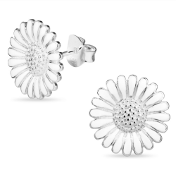 14,5 mm marguerit ørestikker i sølv - Matilda