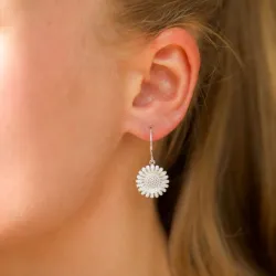 14,5 mm marguerit øreringe i sølv - Matilda