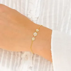 marguerit lilla armbånd i forgyldt sølv - Maggie