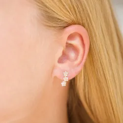 marguerit lilla ørestikker i forgyldt sølv - Majse