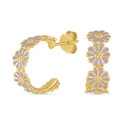 marguerit lilla ørestikker i forgyldt sølv - Maggie