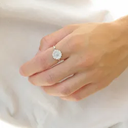 11 mm marguerit ring i sølv - Magda