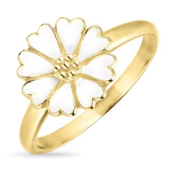 11 mm marguerit ring i forgyldt sølv - Magda