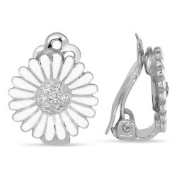 14 mm marguerit øreringe i sølv - Matilda