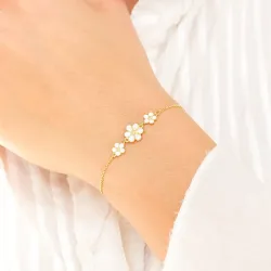 marguerit armbånd i forgyldt sølv - Majse