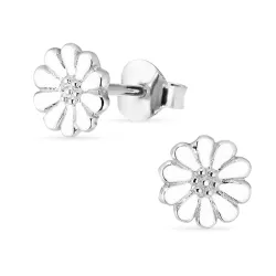 6,5 mm marguerit ørestikker i sølv - Maggie