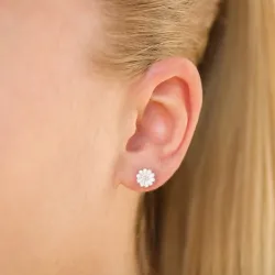 6,5 mm marguerit ørestikker i sølv - Maggie