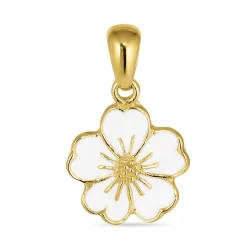 11 mm forglemmigej vedhæng i forgyldt sølv