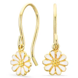 marguerit øreringe i forgyldt sølv - Maggie