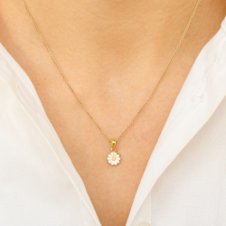 marguerit vedhæng i forgyldt sølv - Maggie