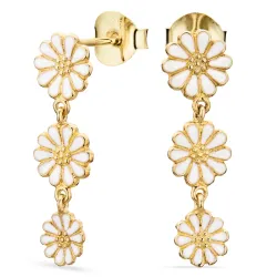 marguerit øreringe i forgyldt sølv - Maggie