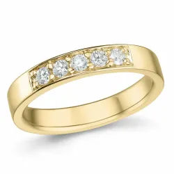 diamant alliancering i 14 karat guld 0,25 ct