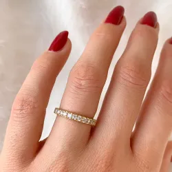 Diamant alliancering i 14 karat guld 0,49 ct